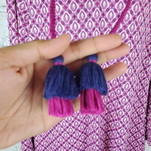 Talbots Cabana Life Sapphire Hooded Beach Cover-Up UPF 50+ Sz S Resort Vacation - Picture 3 of 11